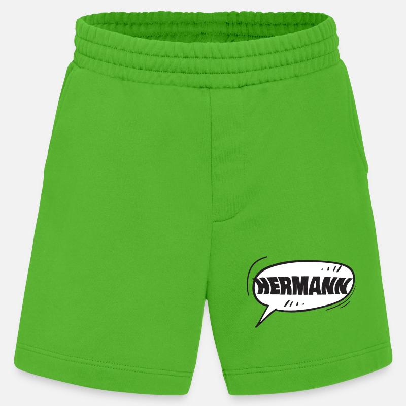 First name Hermann - Heavyweight Shorts - made by SPREAD  - Apple Neon