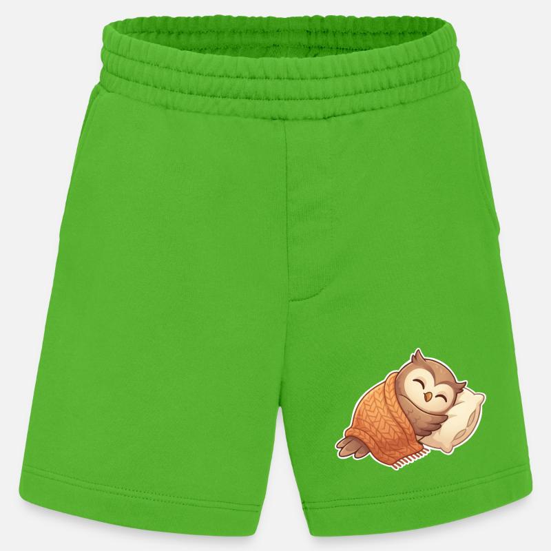 Eule Schlafen - Heavyweight Shorts - made by SPREAD - Apple Neon