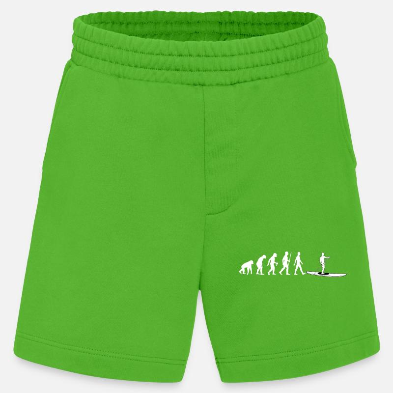 Evolution to Stand-Up Paddleboard - Heavyweight Shorts - made by SPREAD  - Apple Neon