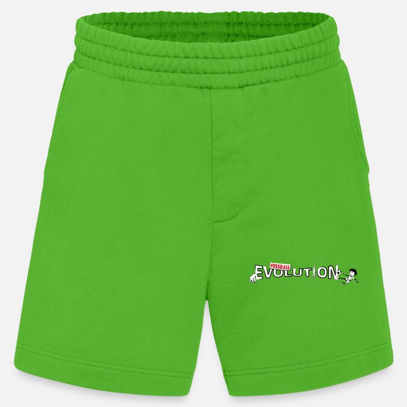 Fussball Evolution | Evolution Design - Heavyweight Shorts - made by SPREAD  - Apple Neon