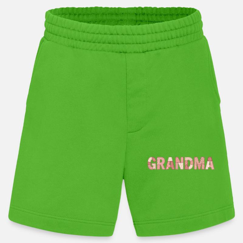 Grandma Patchwork Blumen Muster Geschenk - Heavyweight Shorts - made by SPREAD  - Apple Neon