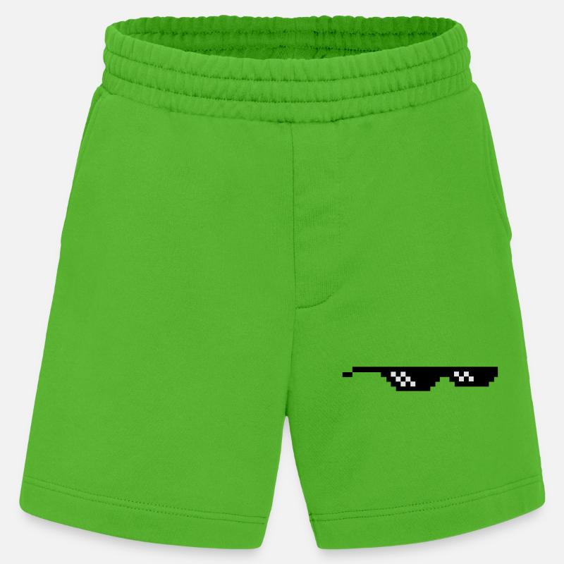 Pixelbrille Sunglasses Pixel - Heavyweight Shorts - made by SPREAD  - Apple Neon