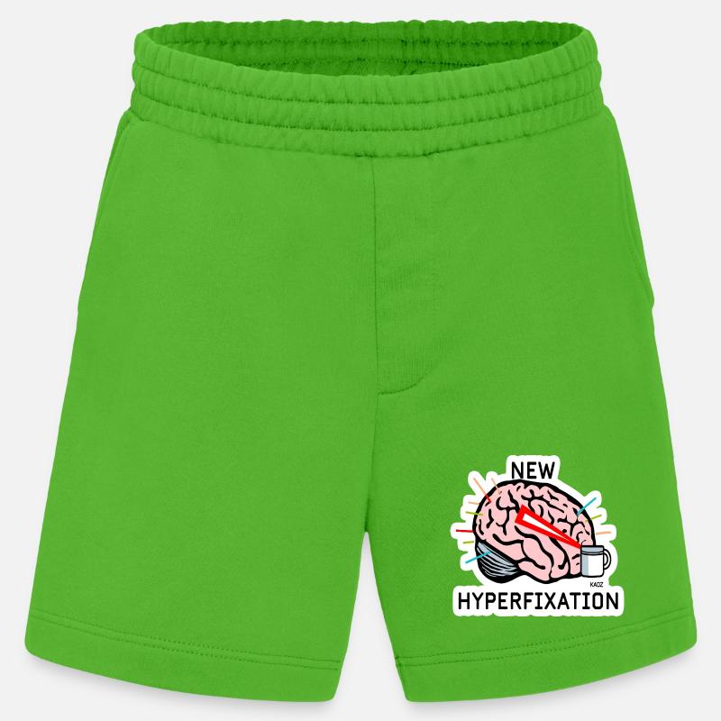 Hyperfix-Gehirnlaser - Heavyweight Shorts - made by SPREAD - Apple Neon