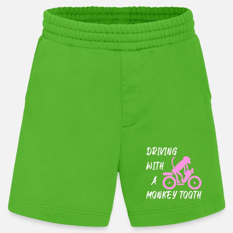Driving with a monkey tooth - Affenzahn - Heavyweight Shorts - made by SPREAD  - Apple Neon