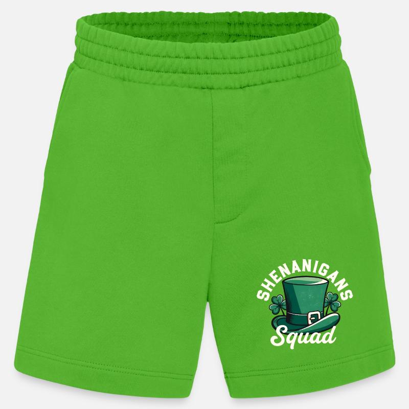Shenanigans Squad Leprechaun Hat - Heavyweight Shorts - made by SPREAD  - Apple Neon