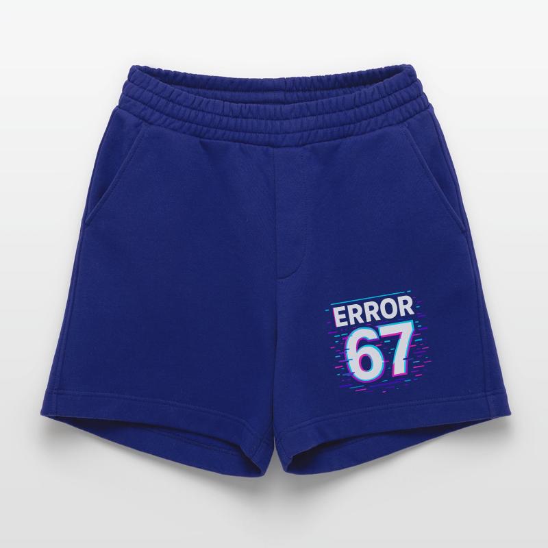 Error 67 Six Seven Glitch Cyber Meme Gift Idea Heavyweight Shorts - made by SPREAD 