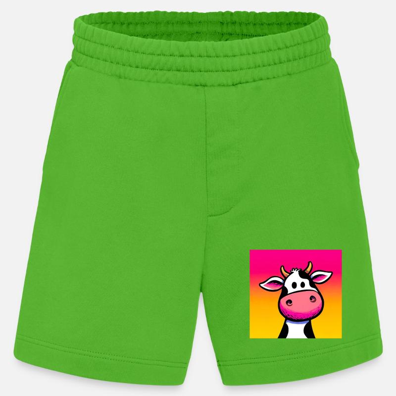 cow - Heavyweight Shorts - made by SPREAD  - Apple Neon