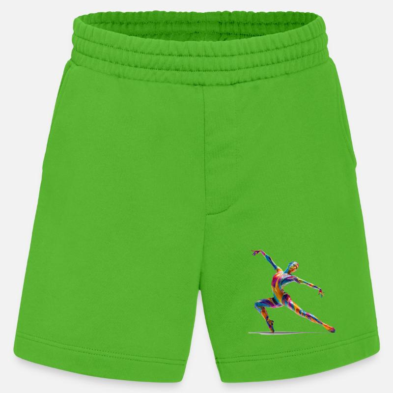Farbexplosion Tänzer im Flow - Heavyweight Shorts - made by SPREAD  - Apple Neon