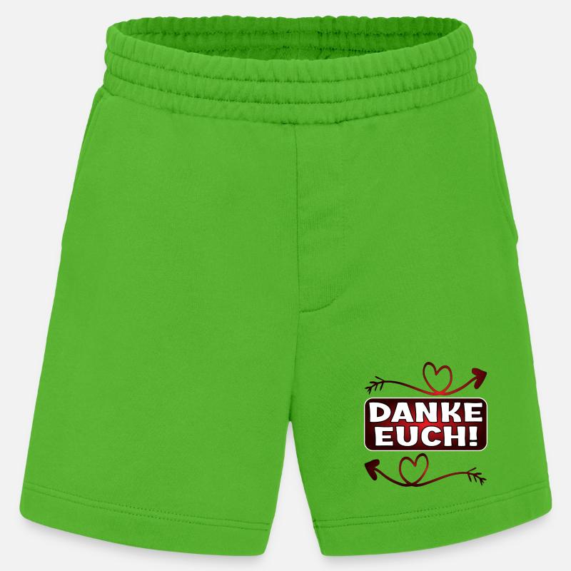 Dankeschön Geschenke - DANKE EUCH SPRÜCHE - Heavyweight Shorts - made by SPREAD  - Apple Neon