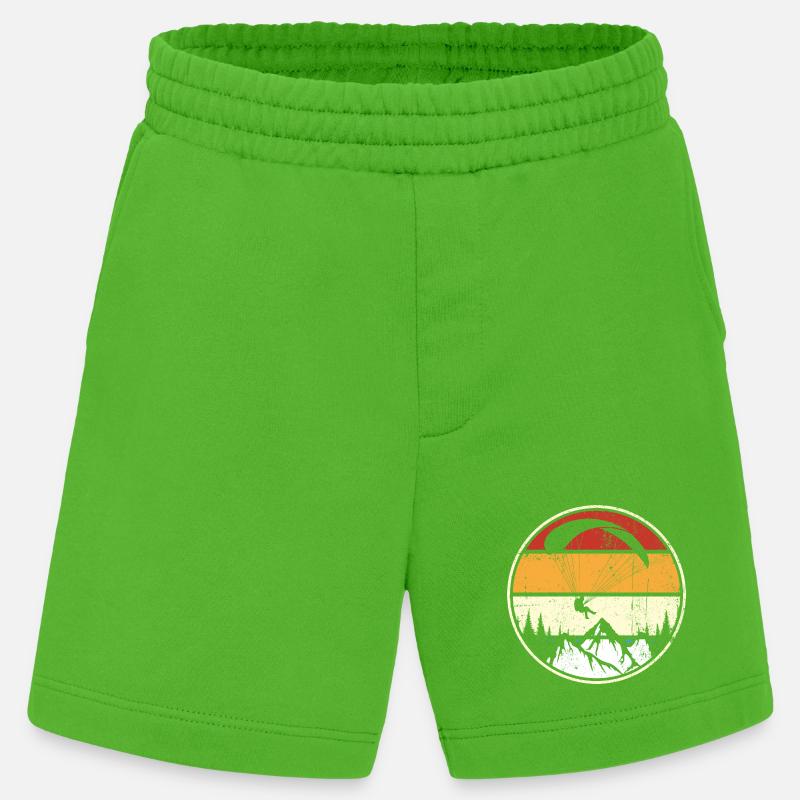 Sunset Peaks Eagle Circle - Heavyweight Shorts - made by SPREAD  - Apple Neon