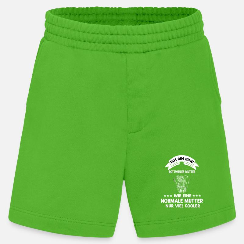 Ich bin eine Rottweiler Mutter - Heavyweight Shorts - made by SPREAD - Apple Neon