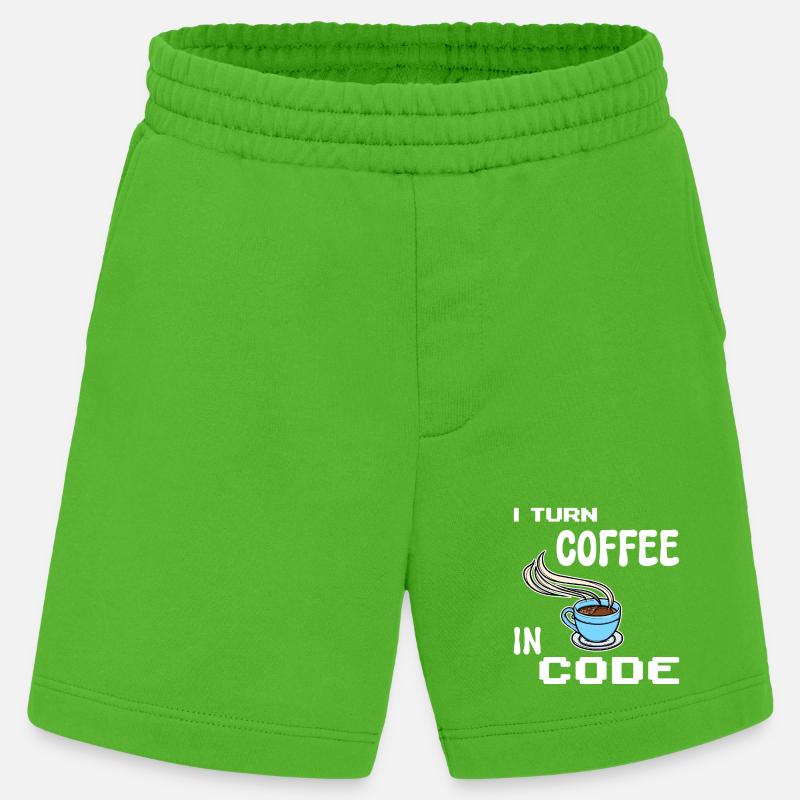 Developer Computerfreak Statement Programmierer - Heavyweight Shorts - made by SPREAD  - Apple Neon