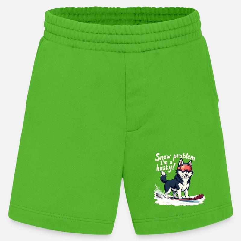 Kein Problem, ich bin ein Husky! - Heavyweight Shorts - made by SPREAD  - Apple Neon