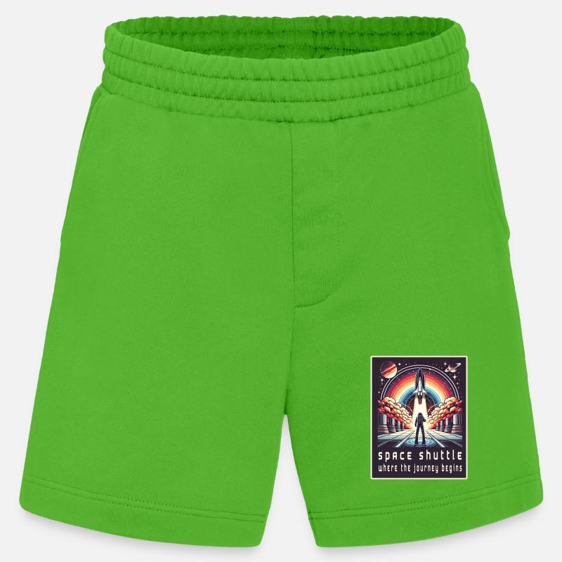 Space Shuttle - Die Reise beginnt - Heavyweight Shorts - made by SPREAD  - Apple Neon