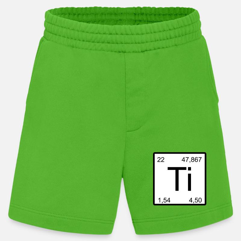 Titanium Elementsymbol Minimal Tile - Heavyweight Shorts - made by SPREAD  - Apple Neon