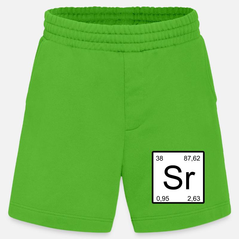 Strontium Sr Element Symbol Minimaldesign - Heavyweight Shorts - made by SPREAD  - Apple Neon