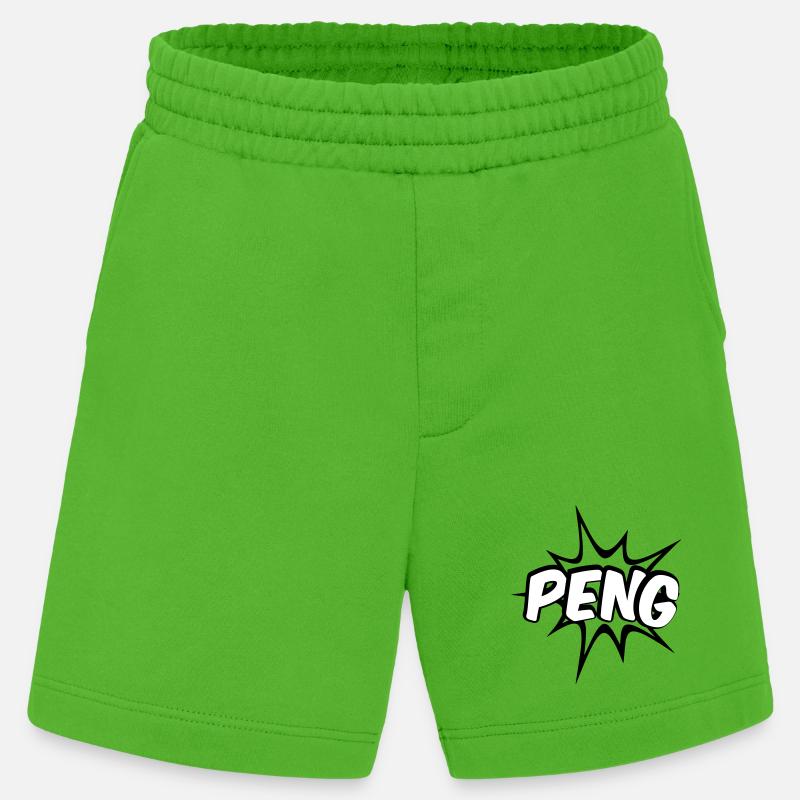Peng Comic Design - Heavyweight Shorts - made by SPREAD  - Apple Neon