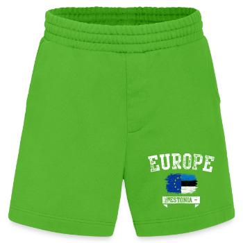 EU Estland Europa Flagge - Heavyweight Shorts - made by SPREAD  - Apple Neon - Vorne