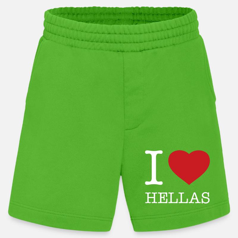 J’ADORE HELLAS Grèce - Short bio épais fabriqué en UE - Apple Neon