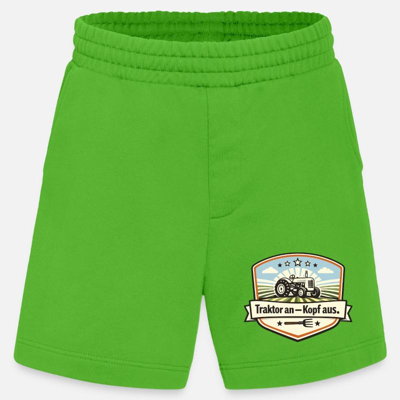 Traktor Patch Kopf Aus - Heavyweight Shorts - made by SPREAD  - Apple Neon