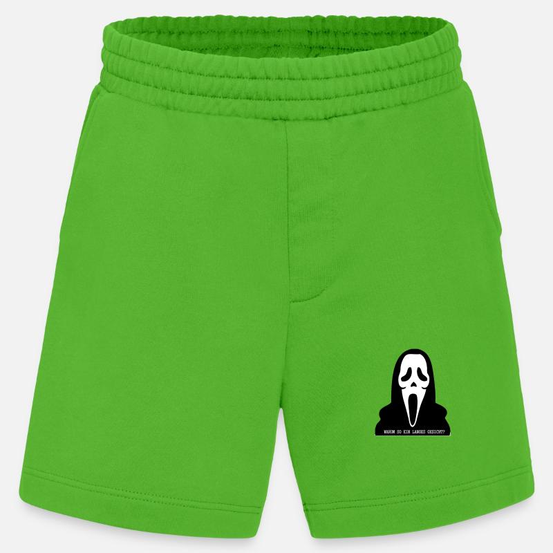 Scream-Gesicht Langes Gesicht Meme - Heavyweight Shorts - made by SPREAD - Apple Neon