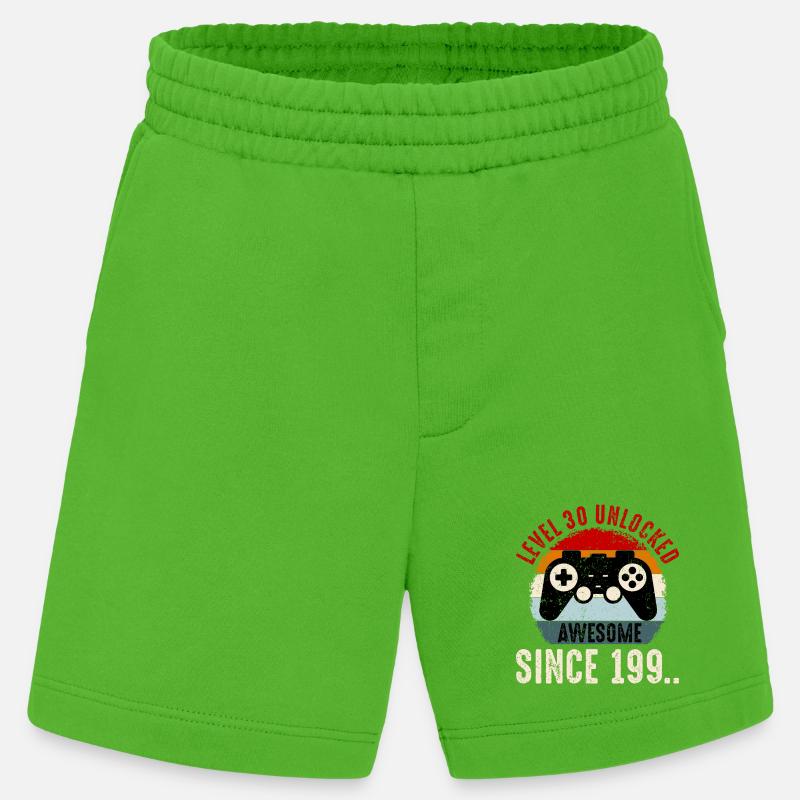 Level-30 Entsperrter Retro-Controller - Heavyweight Shorts - made by SPREAD  - Apple Neon