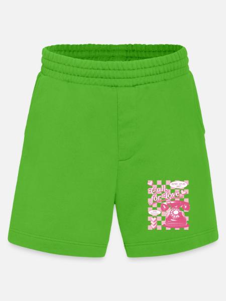 Call for Love Hotline Aesthetics - Heavyweight Shorts - made by SPREAD  - Apple Neon