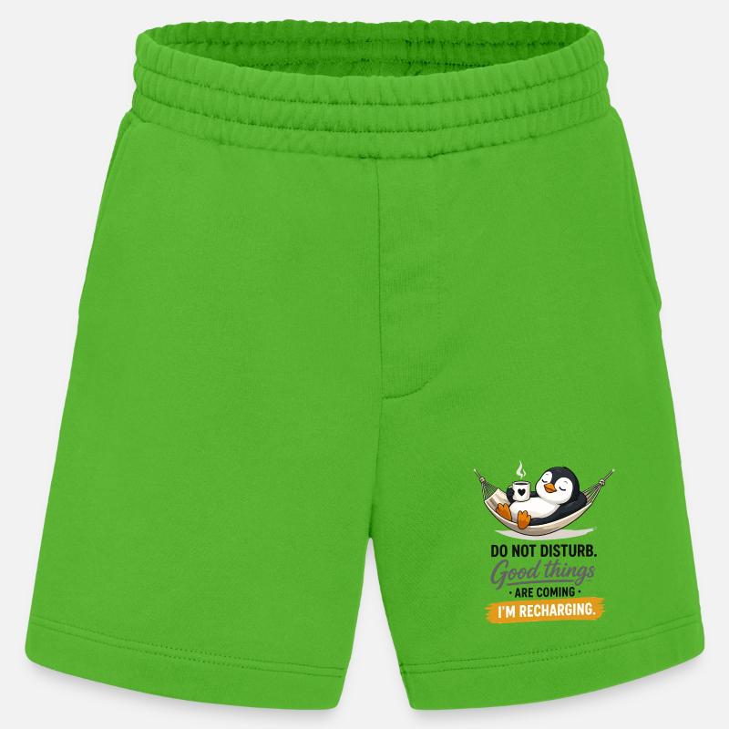 Penguin Recharging Hammock - Heavyweight Shorts - made by SPREAD  - Apple Neon