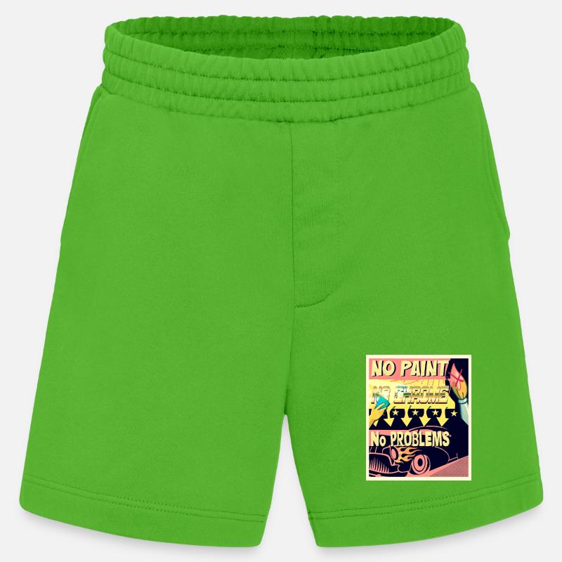 NO PAINT, NO CHROME, NO PROBLEMS - Heavyweight Shorts - made by SPREAD - Apple Neon