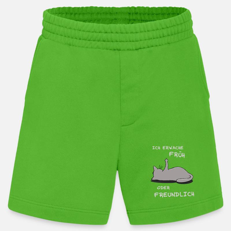 Ich erwache früh oder freundlich - Heavyweight Shorts - made by SPREAD  - Apple Neon