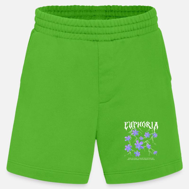 Euphorie Éclair Fleurs - Short bio épais fabriqué en UE - Apple Neon