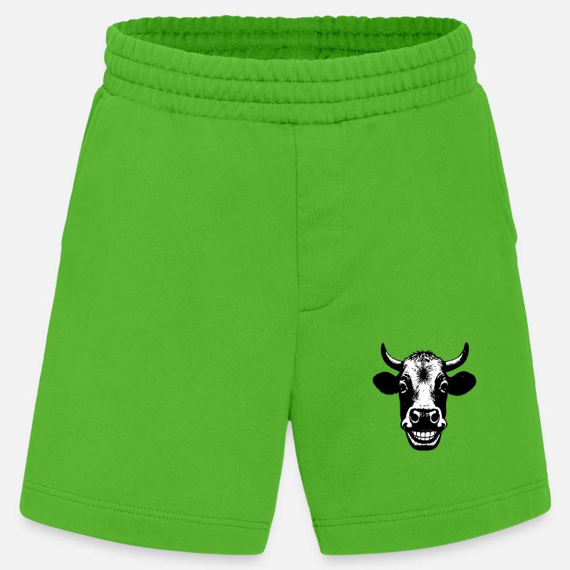 Grinsende Kuh - Heavyweight Shorts - made by SPREAD  - Apple Neon