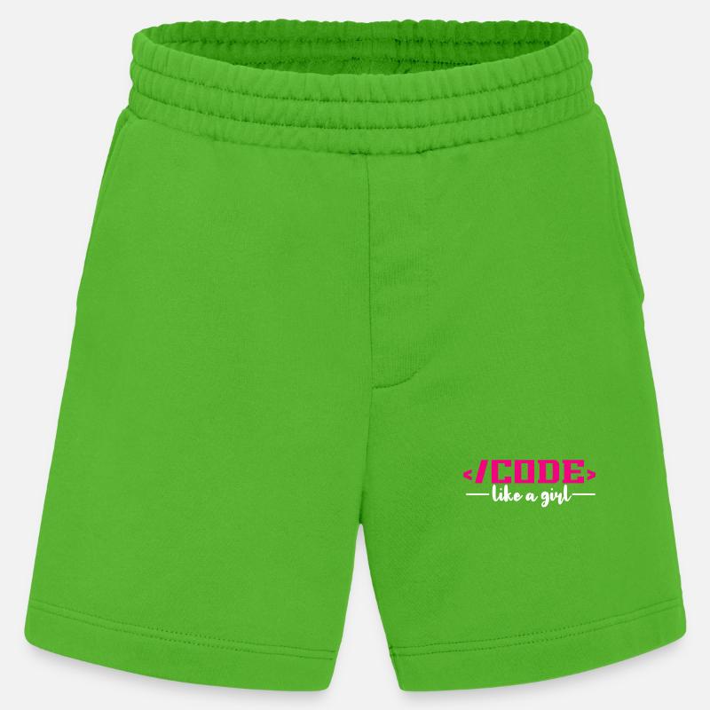 Coding Programming Computer Science - Heavyweight Shorts - made by SPREAD  - Apple Neon