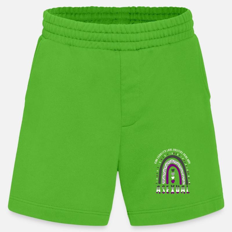 Asexual Pride Ace Pride Boho Regenbogen - Heavyweight Shorts - made by SPREAD  - Apple Neon