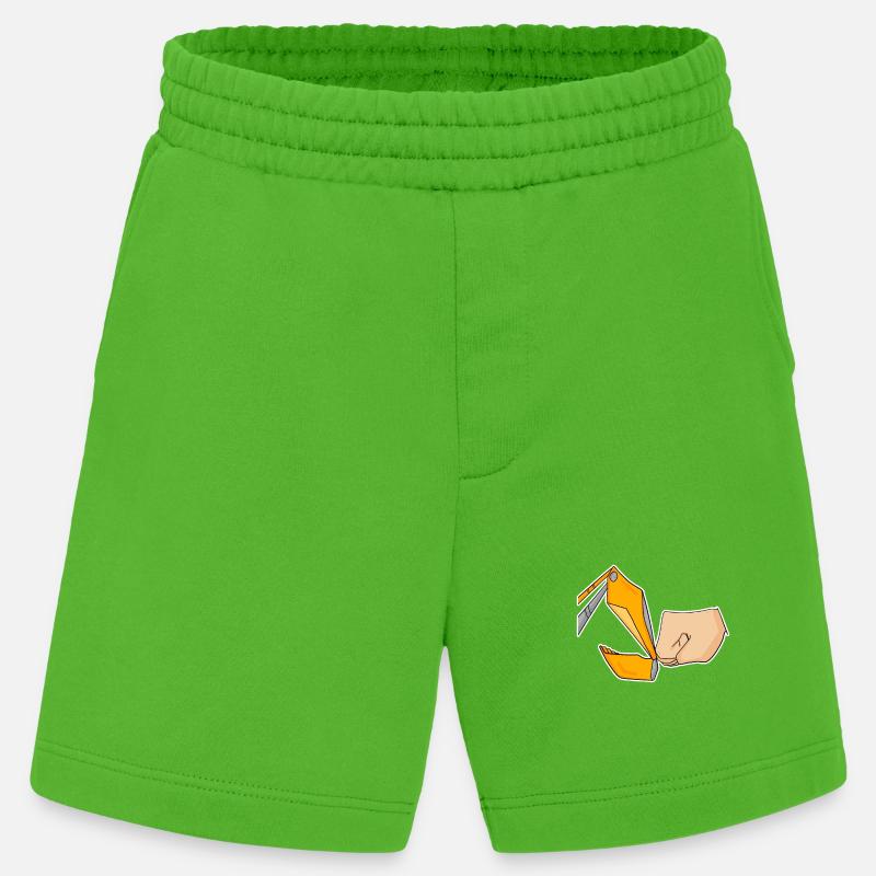 Bagger Baustelle Baggerfahrer Faust - Heavyweight Shorts - made by SPREAD  - Apple Neon