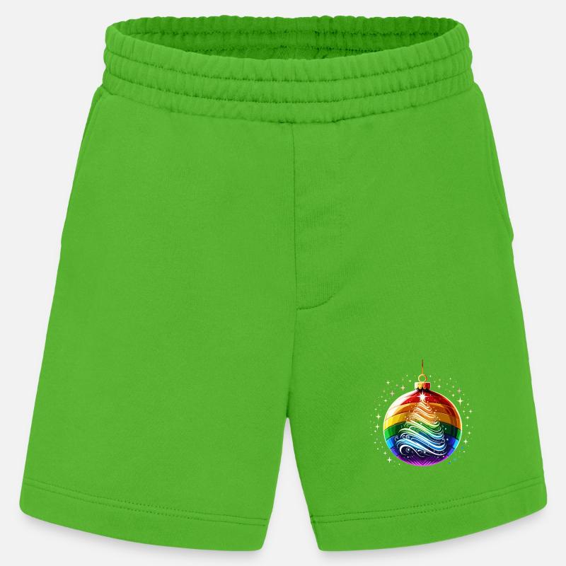 Regenbogen Weihnachtskugel - Heavyweight Shorts - made by SPREAD  - Apple Neon