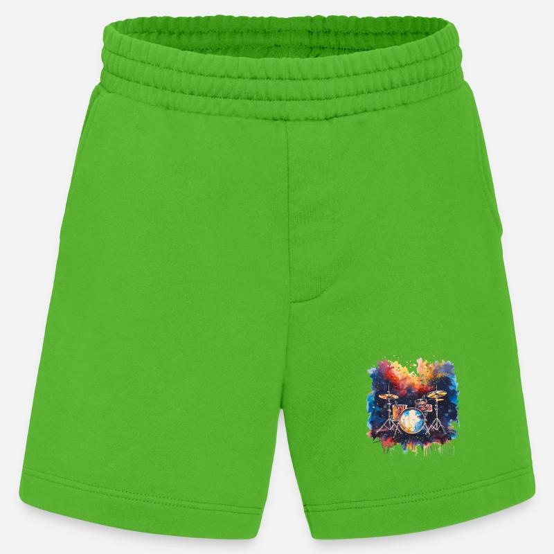 Schlagzeug Synthwave - Heavyweight Shorts - made by SPREAD  - Apple Neon