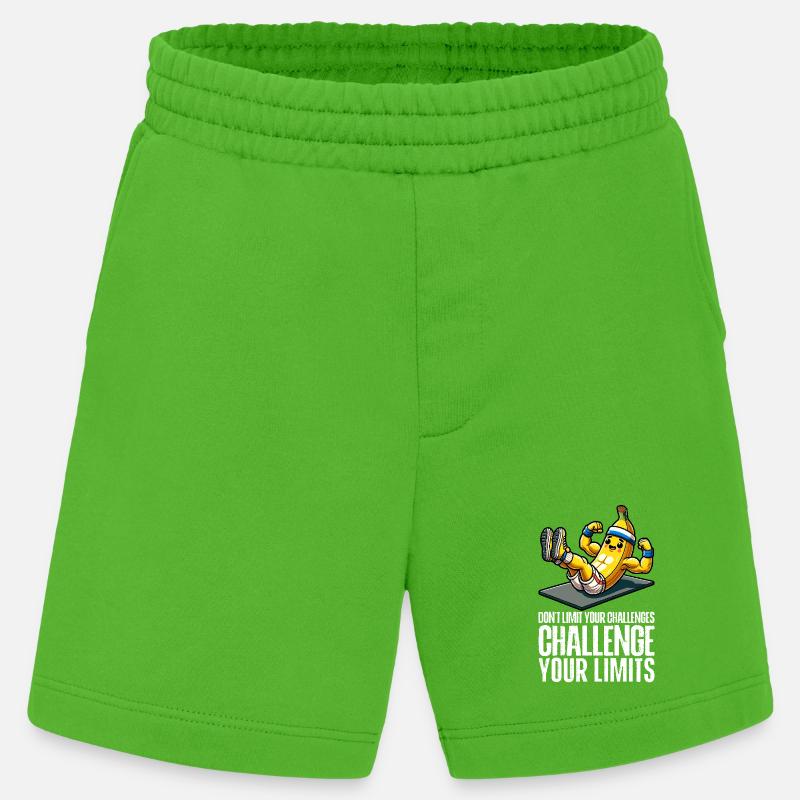 Challenge Your Limits Bodybuilder Abs - Heavyweight Shorts - made by SPREAD  - Apple Neon
