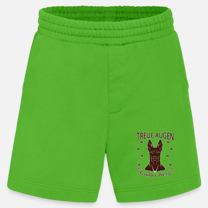 Dobermann Design – Herz & Treue Rust - Heavyweight Shorts - made by SPREAD  - Apple Neon