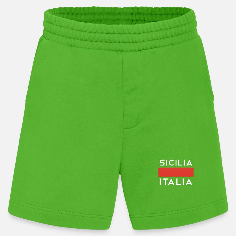 Sicily Pullover Sweat à capuche - Short bio épais fabriqué en UE - Apple Neon