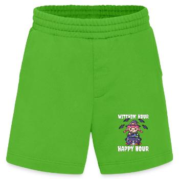 WITCHIN' HOUR HAPPY HOUR - HEXE HALLOWEEN - Heavyweight Shorts - made by SPREAD  - Apple Neon - Vorne