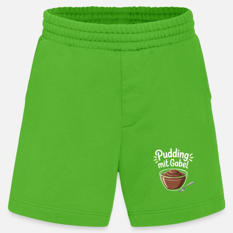 Pudding Mit Gabel - Heavyweight Shorts - made by SPREAD  - Apple Neon