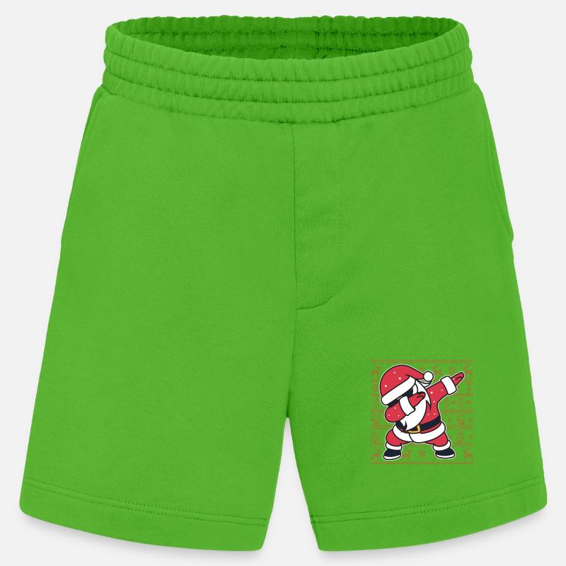 Weihnachts-Hässlicher Pullover Dab Santa's Weihnachtsgeschenk - Heavyweight Shorts - made by SPREAD  - Apple Neon