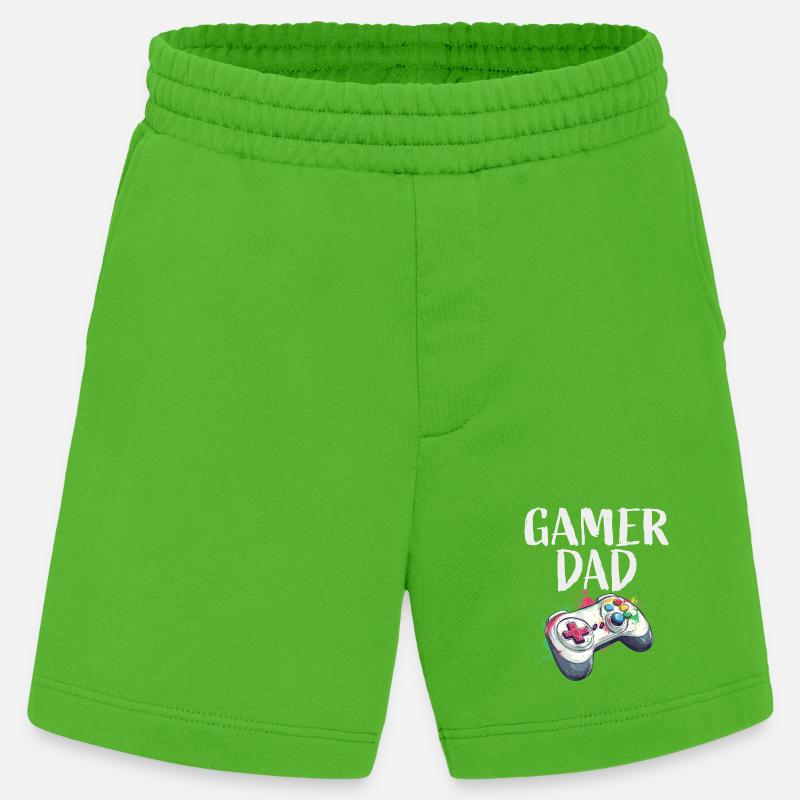 Gamer Dad Controller Splash - Heavyweight Shorts - made by SPREAD  - Apple Neon