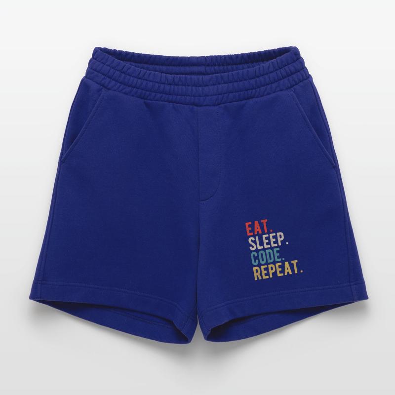 Eat Sleep Code Repeat Programmierer Nerd Retro Heavyweight Shorts - made by SPREAD 