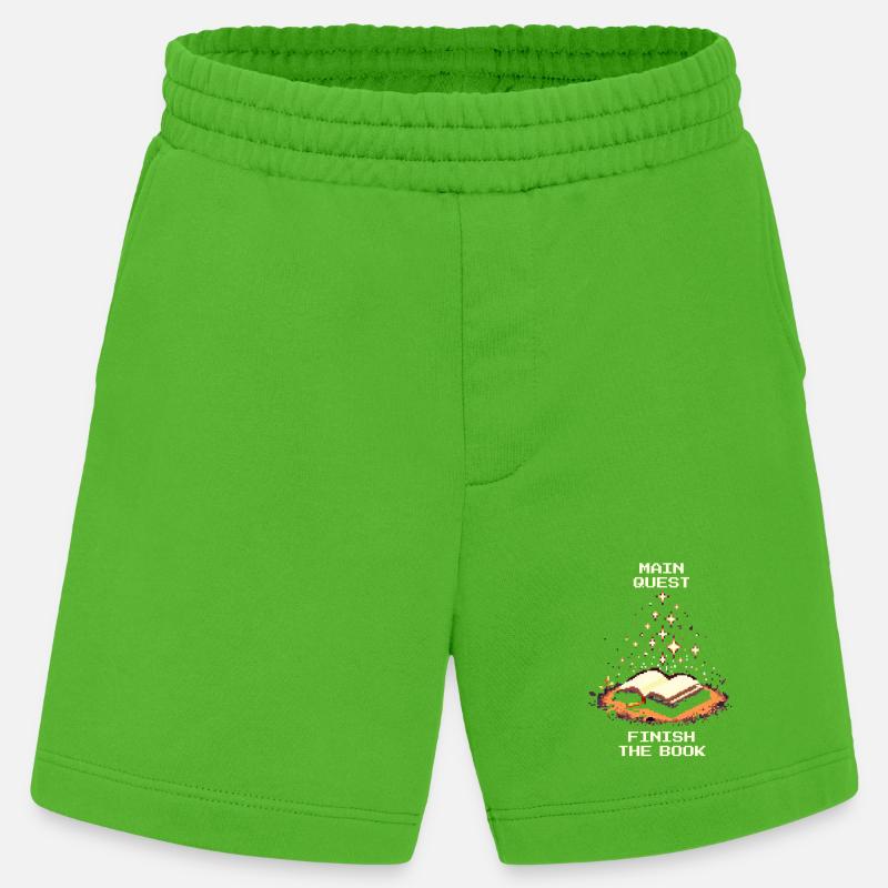 Hauptquest: Buch beenden | Lesemotivation - Heavyweight Shorts - made by SPREAD - Apple Neon