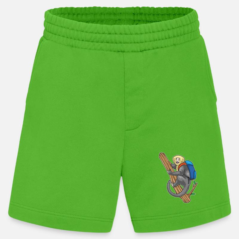 Monkey Student Backpack School - Heavyweight Shorts - made by SPREAD  - Apple Neon