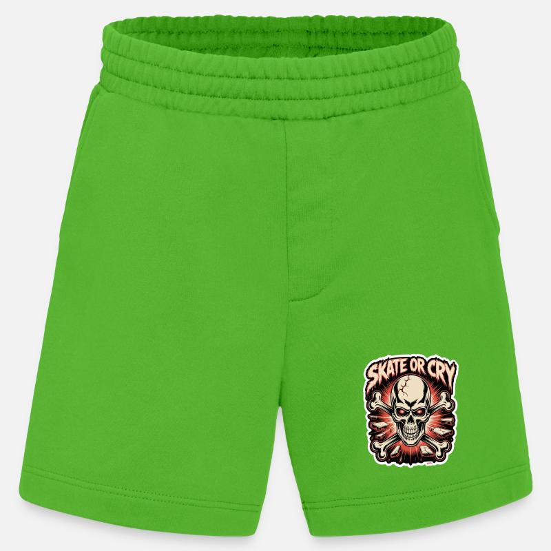 Skate- oder Cry-Skull-Tee-Design - Heavyweight Shorts - made by SPREAD  - Apple Neon