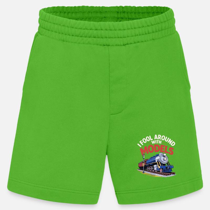 Gioco con i modelli - Pantaloncini ecologici Heavyweight Made in UE - Apple Neon
