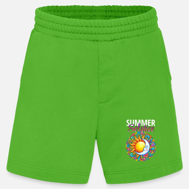 Litha Pagan Solstice d’été Midsommar - Short bio épais fabriqué en UE - Apple Neon